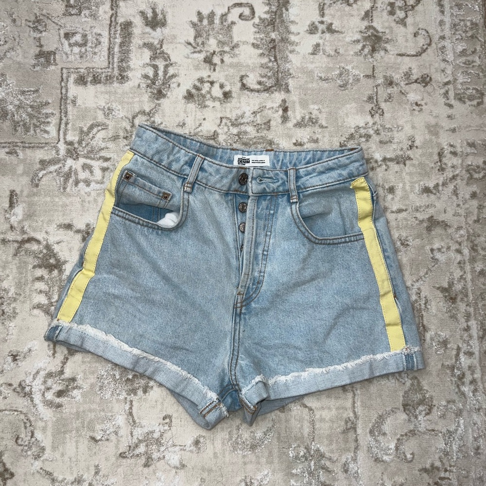Zara Blue Jean Shorts High-Waisted